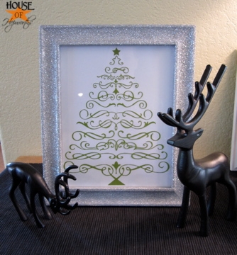 Christmas Tree vinyl gets framed