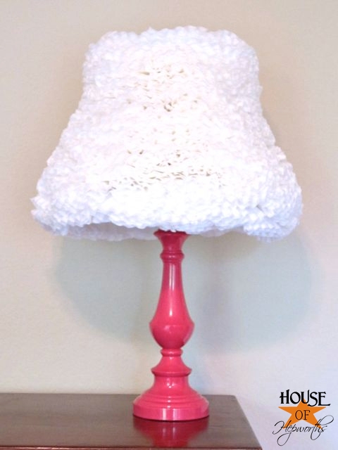 The pink fluffy poodle lamp; or, I found another use for all those leftover coffee filters