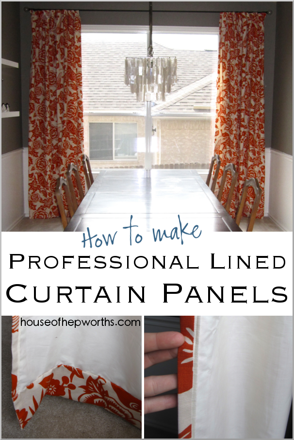 How to make professional lined curtain panels
