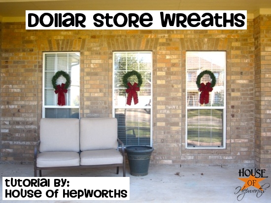 $2 outdoor Holiday wreaths {tutorial}