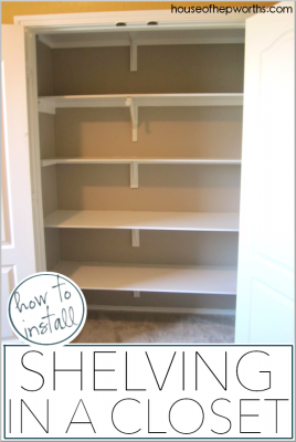 How to install shelves in a closet