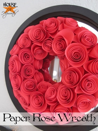 Nothing says {I love you} like a Paper Rose Wreath