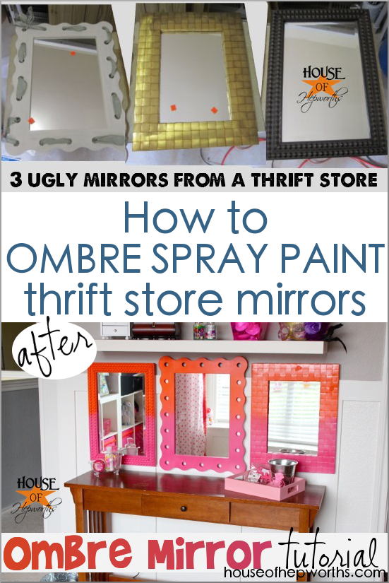 Ombre Mirrors Tutorial {pink & orange}
