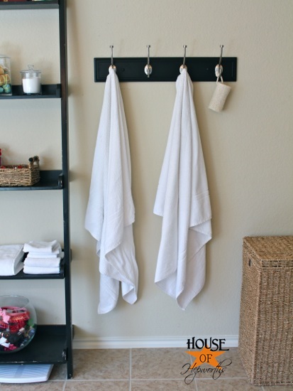 Master bathroom update (new towel hooks)