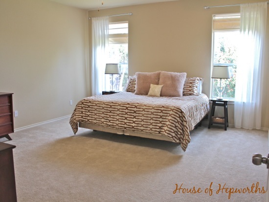 A mini master makeover (bedding & curtains in the master bedroom)