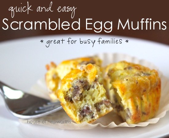 quick and easy Scrambled Egg Muffins {great for busy families}