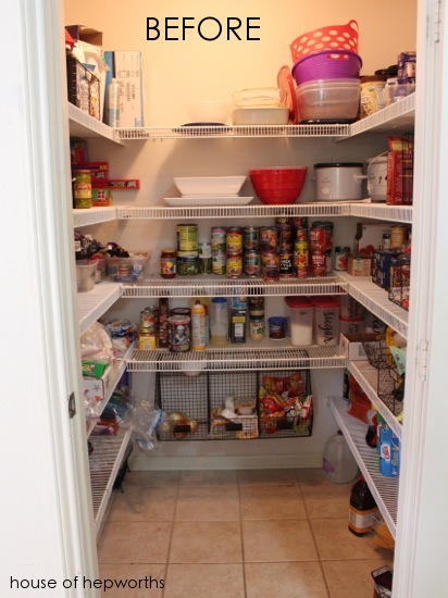 Less is more [removing shelving in the pantry]