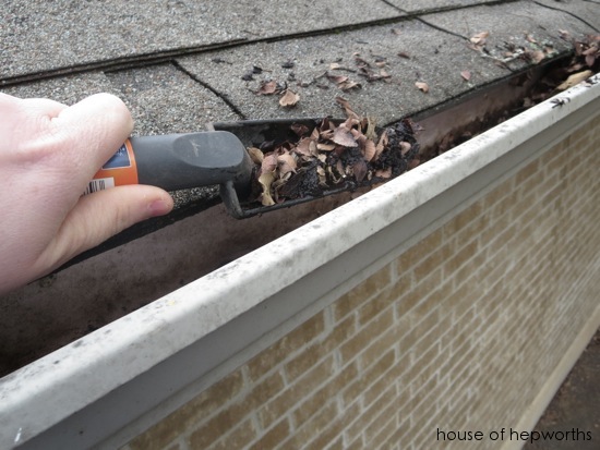 Spring Cleaning: cleaning out the rain gutters