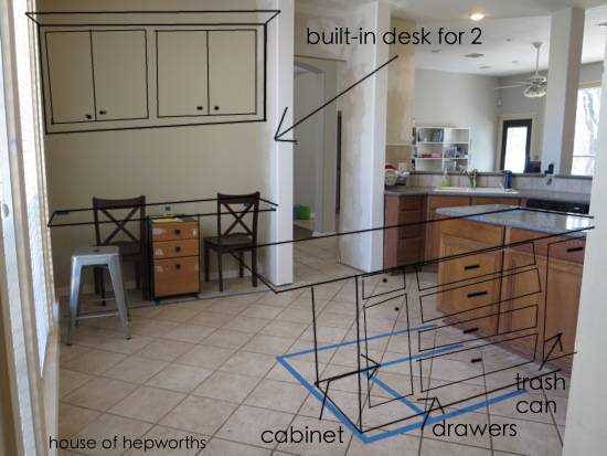 The plans for the new kitchen layout