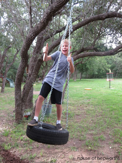 Build a tire swing!
