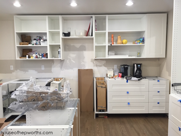 Assembling and installing IKEA Sektion kitchen cabinets