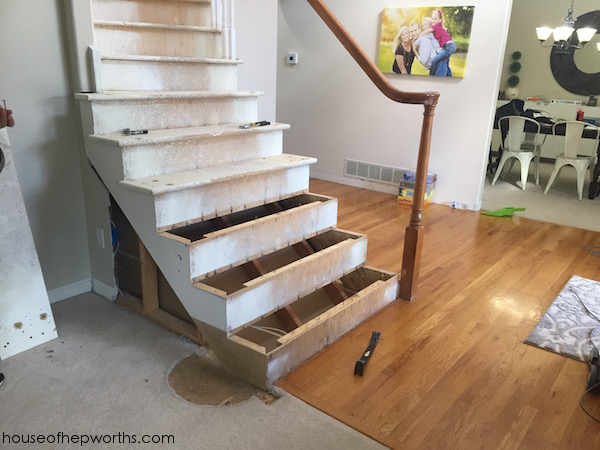 Rebuilding a staircase & framing out a wall